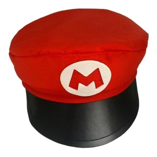 Quepe Super Mario Bros / Boina / Chapeu + (Bigode)