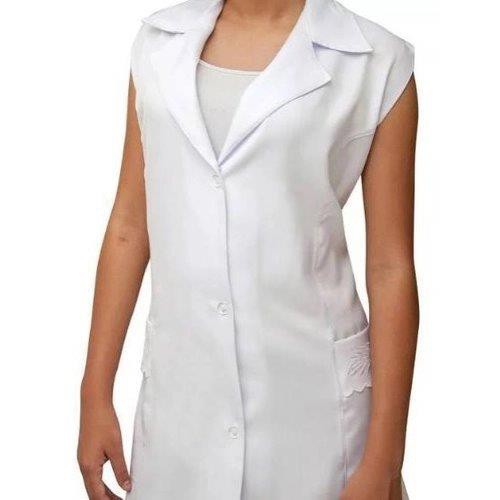 Jaleco Feminino Bordado Sem Manga Bordado Para enfermeira, Professoras e Esteticista Com Bolso - ref:977
