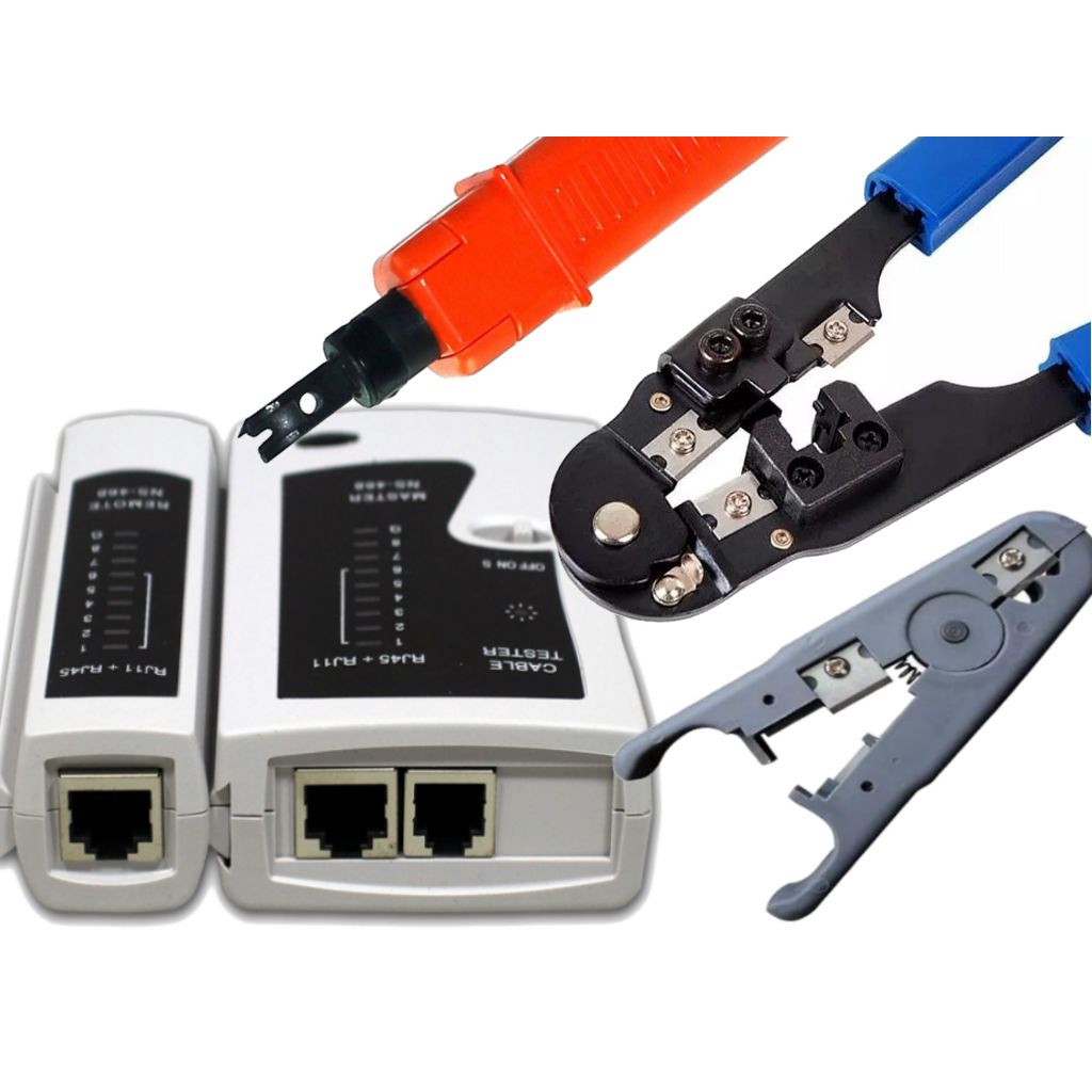 KIT alicate RJ45 testador cabo, DECAPADOR, PUNCH DOWN e alicate ...