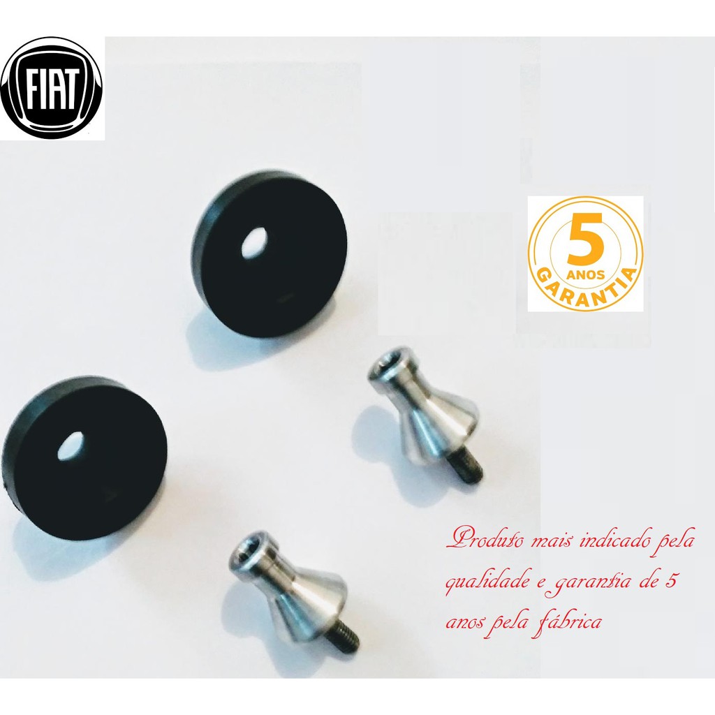 2 Pino Fixador 2 Coxim Caixa De Ar Fiat Punto/ Linea/ Idea