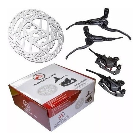 Freio A Disco Hidráulico Mtb Absolute M310 C/ Discos (par) em Oferta na Shopee