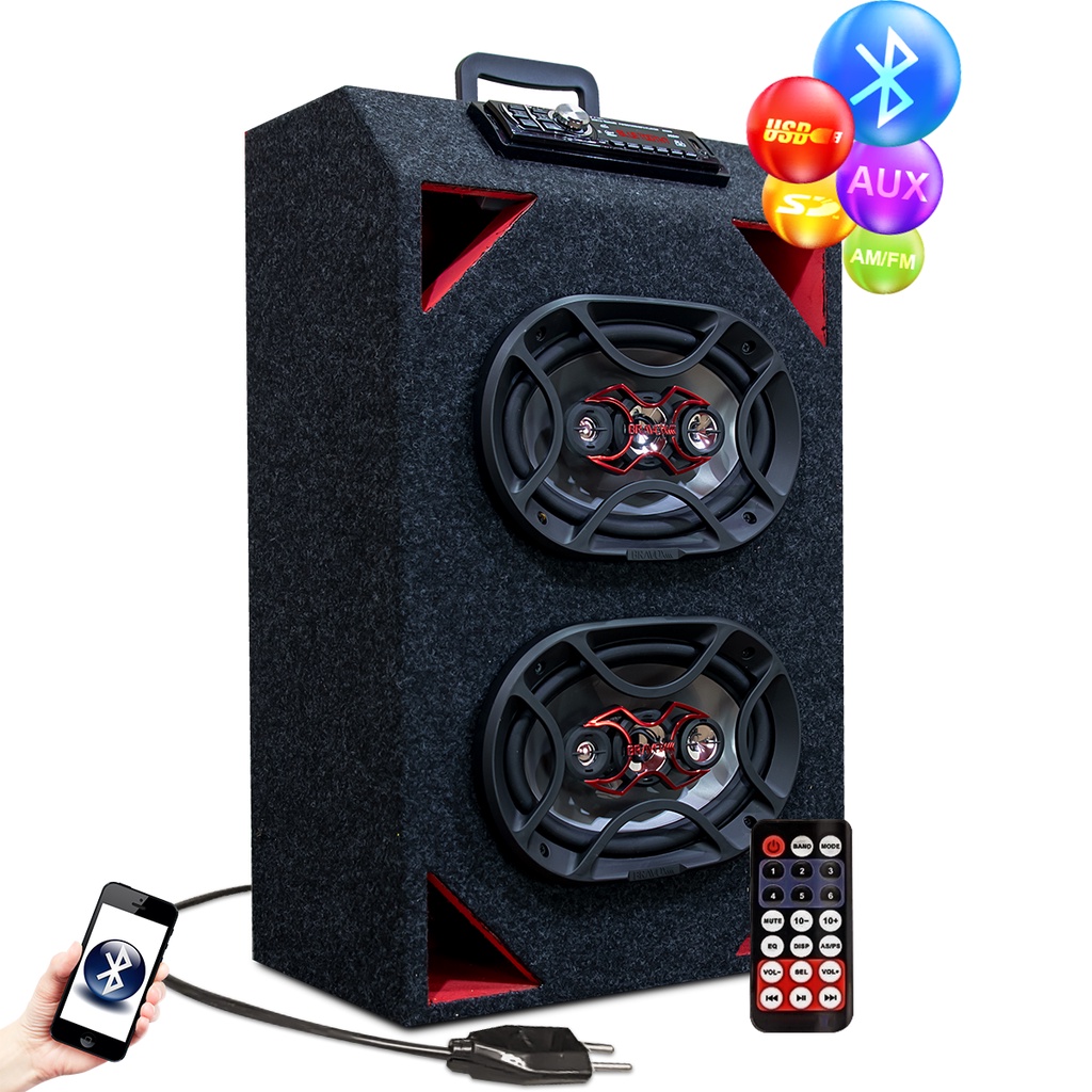 Caixa Residencial Completa Bluetooth Usb Bravox 69 Taramps - Audio