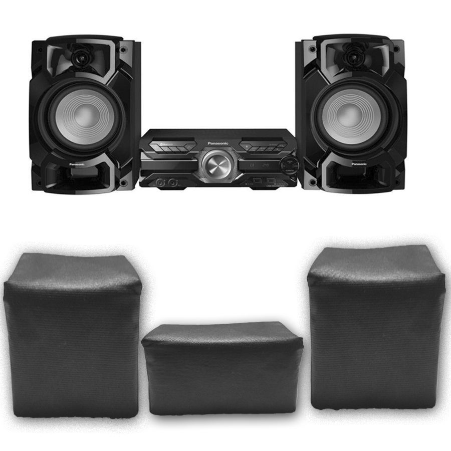 Kit 3 Capas Pra Mini System Panasonic Sc-akx520lbk Impermeável Preta uv
