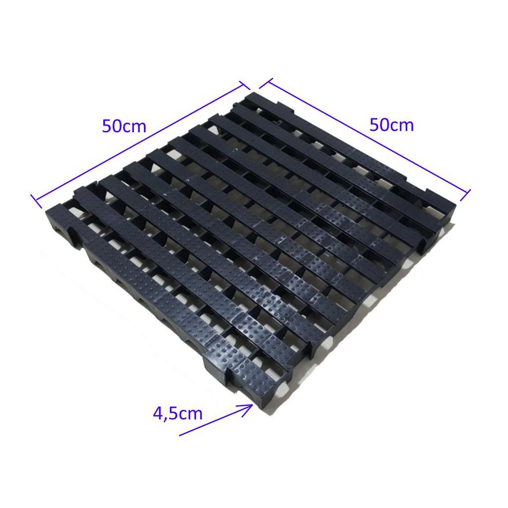 1pc Pallet Palete Estrado Plástico 50x50cm Preto