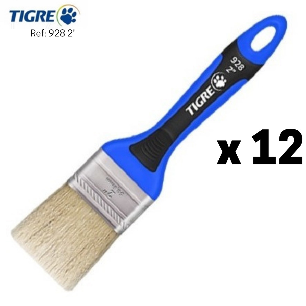 Trincha / Pincel 928 2 polegadas Verniz e Stain Tigre Kit com 12