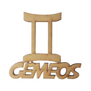Pacote 5 Aplique Signo Gêmeos 7x6,5 Mdf Madeira em Oferta na Shopee