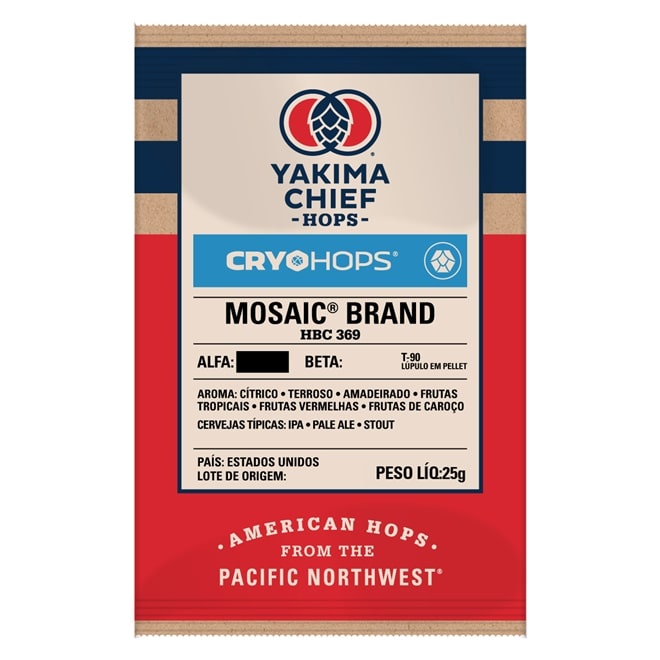 Lúpulo YAKIMA Mosaic CRYO HOPS® em pellet - 25g