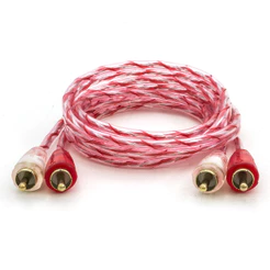 Cabo Automotivo Som Rca 1 Metro 1m Stetsom Blindado Ouro