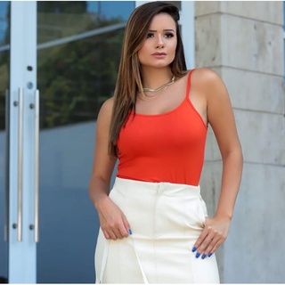 Regata Feminina básica com alça blusinha de alcinha