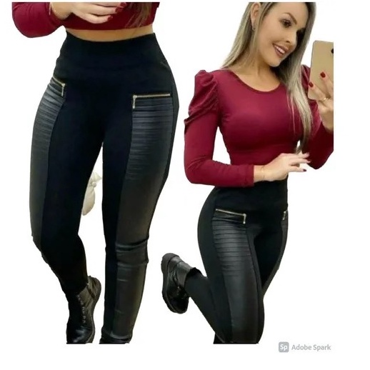 Calça Legging Montaria Gorgurinho Ziper Skinny Cirre
