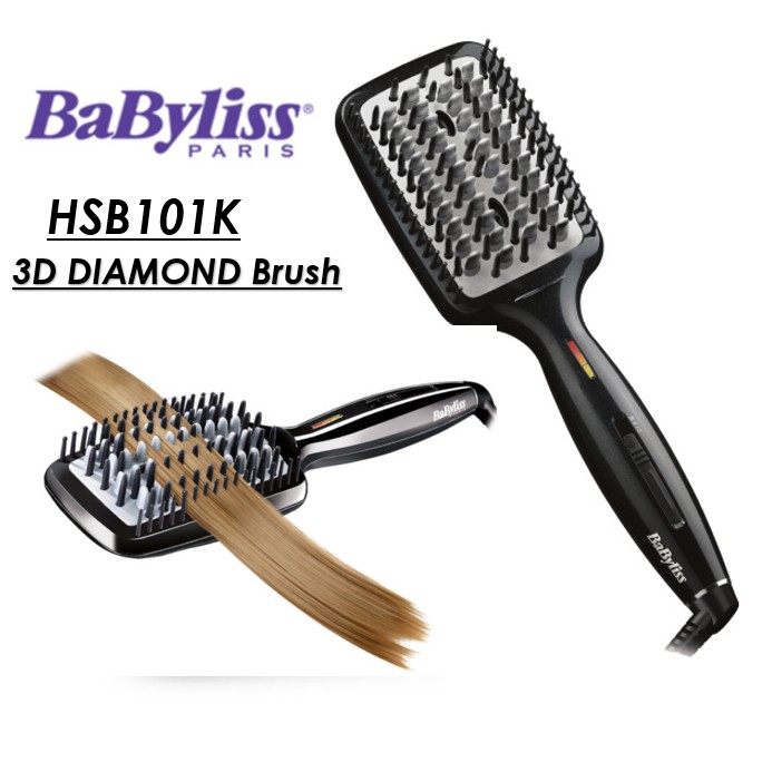 Escova Alisadora Babyliss 3D DIAMOND brush HSB101k-De Cabelo Elétrica