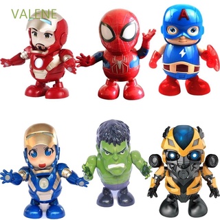 Figuras De Ação Os Vingadores Marvel VALENE Robôs Elétricos Brinquedo Homem-Aranha Dança Super Herói Robô Bumblebee