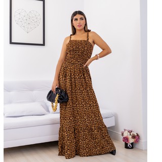 Vestido Longo de alca(onca)