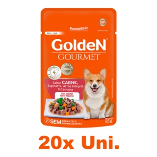 Sachê GoldeN Gourmet Cães Adultos Porte Pequeno Carne 85g - 20 Uni. em Oferta na Shopee