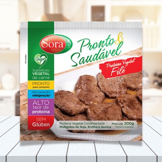 Sora Filé de Carne Vegetal Pronto e Saudável 100% Vegano 200g