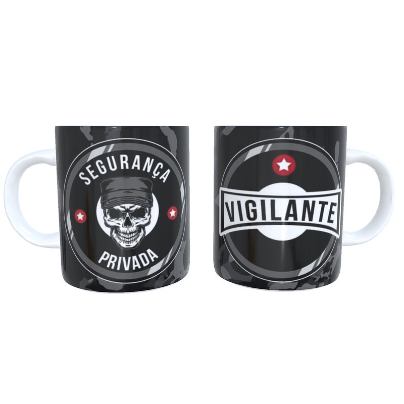 Caneca Porcelana Personalizada Vigilante Segurança Privada | Shopee Brasil