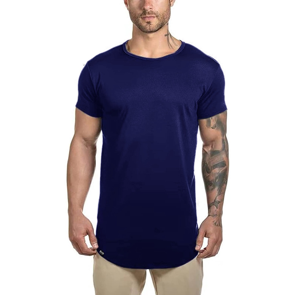 Camiseta Longline Masculina Stilo Básica Conforto Swagg Manga Curta