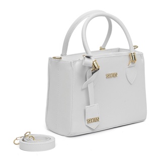 Bolsa Feminina Branca Transversal Media Selten em Oferta na Shopee