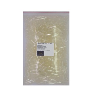 Cápsulas Vazias De Gelatina Incolor N°2 (250mg) 500 uni