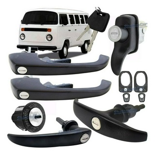 Kombi Kit Completo Maçanetas Externas + Cilindro De Ignição c/ Mesmo Segredo