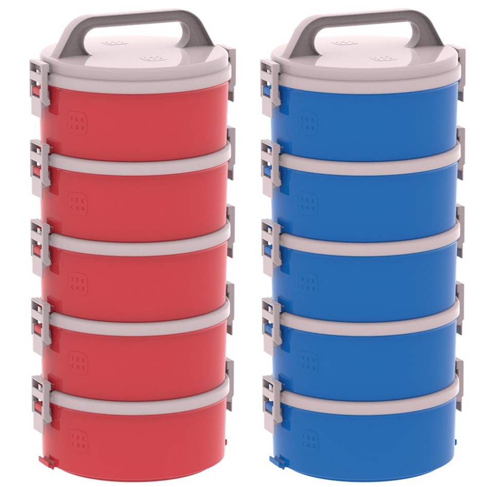 Kit 2 Conjunto 5 Marmitas Térmica Termopratos 1,5l Tekcor - Soprano