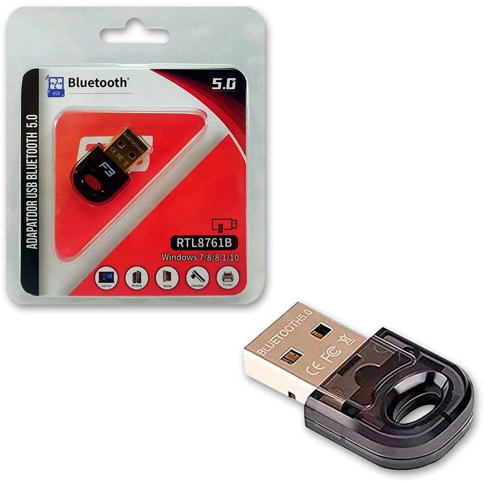 Adaptador bluetooth 5 0 usb para pc e notebook original f3 escorrega