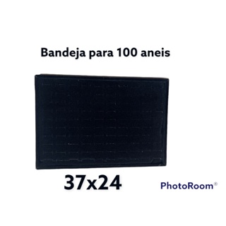 bandeja em veludo para 100 aneis. Espuma em corte H em Oferta na Shopee