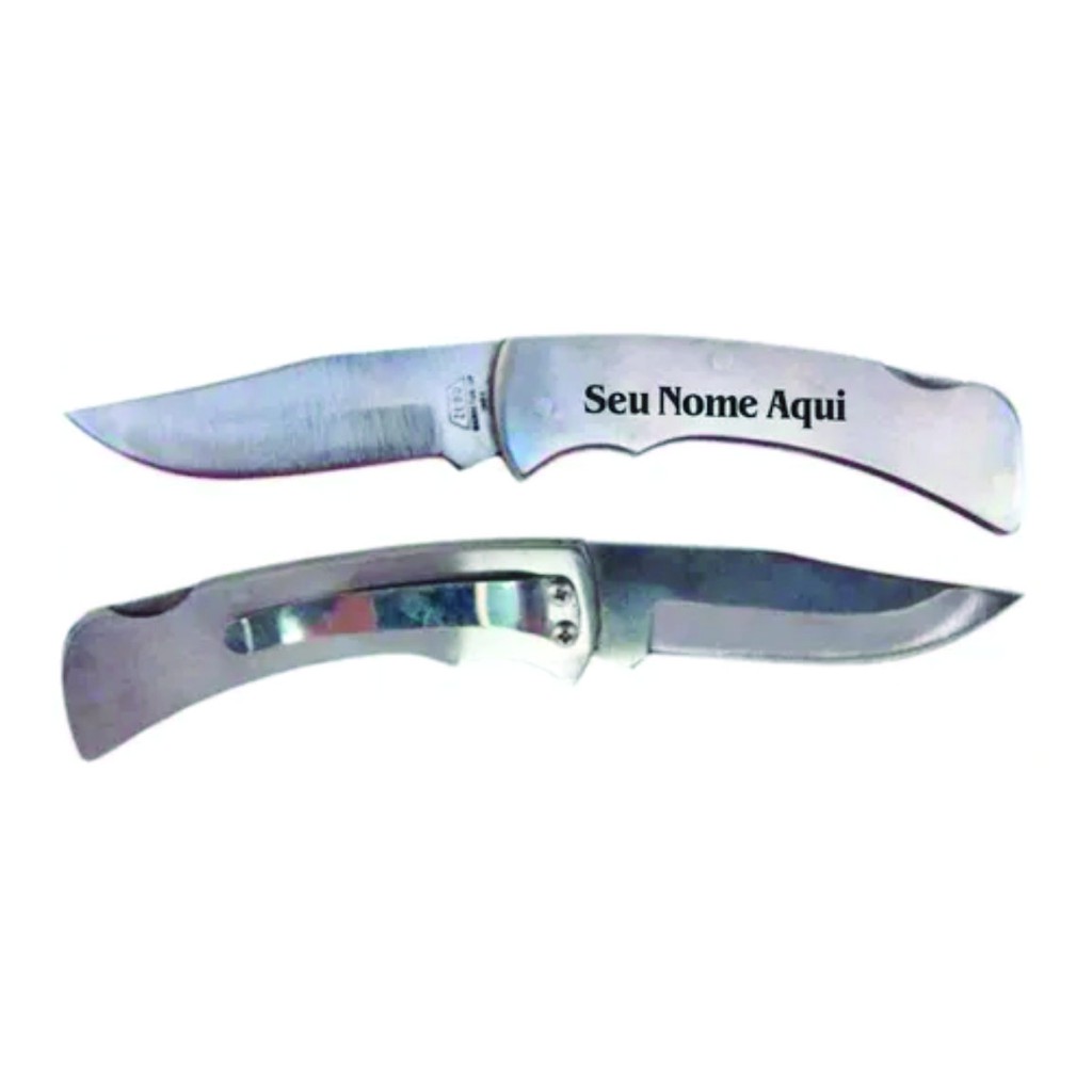 Canivetes Zebu Barretos Inox Kit Com 2 Gravado A Laser Nome