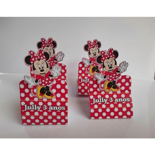 Porta Bis Duplo Minnie Vermelha Lembrancinhas Para Festa, Pct com 25 unidades