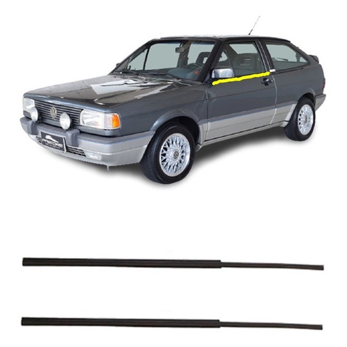 Kit Borracha Vidro Pestana Externa Gol Parati Quadrado 88 A 95 em Oferta na Shopee