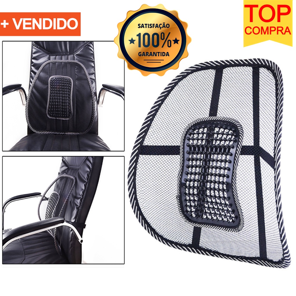 Encosto Lombar Corretor Postural Coluna Ortopédico Cadeira apoio ergonômico envio imediato