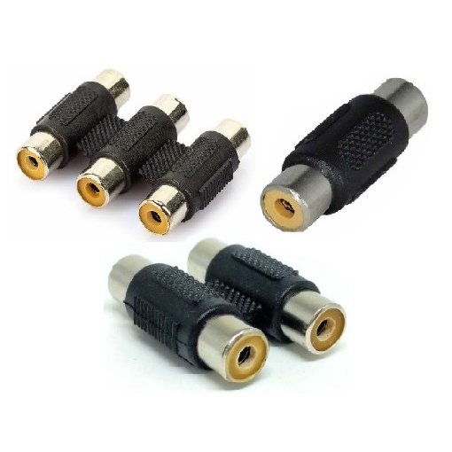 Adaptador Emenda RCA Femea x Femea Simples/Dupla/Tripla Plástico 1 , 3 Unidades