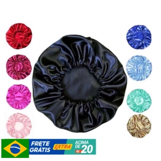 Touca de Cetim Antifrizz Touca de Banho de Cetim Duplo Impermeável / Reutilizável / Feminina COR ALEATÓRIA