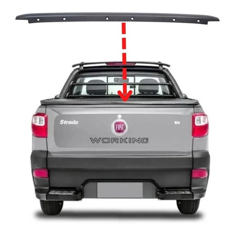 Friso Moldura Tampa Caçamba Strada 2014 15 16 17 18 19 20 em Oferta na Shopee