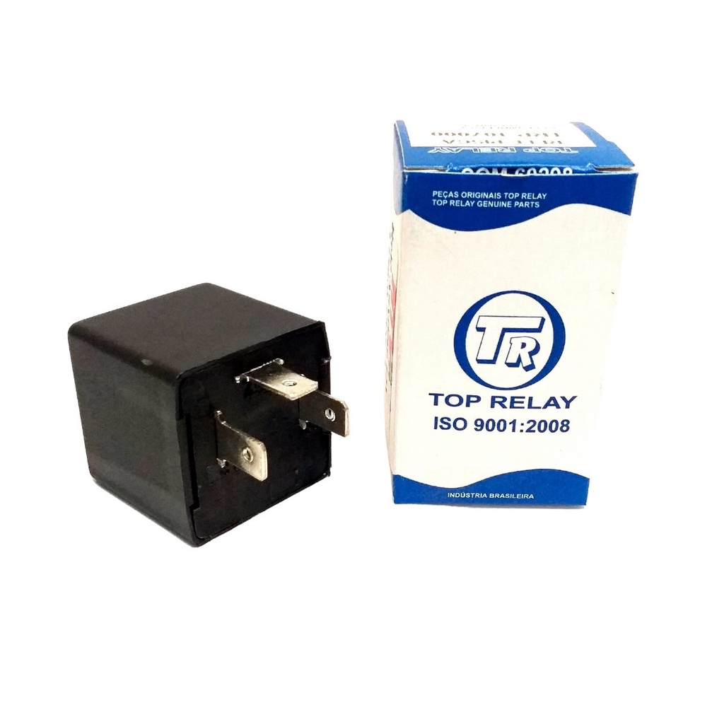 Rele Auxiliar Universal Quadrado 3 Pinos Sem Suporte Para Fixação 12V Quadrado Pisca Seta Moto Carro Trp 107000