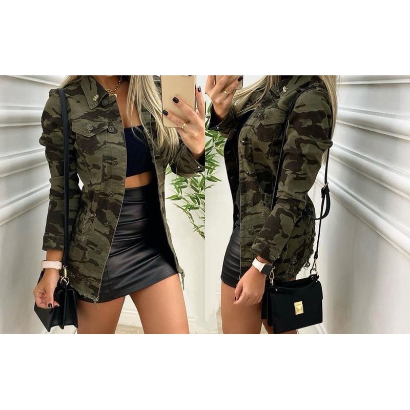 Jaqueta best sale militar feminino