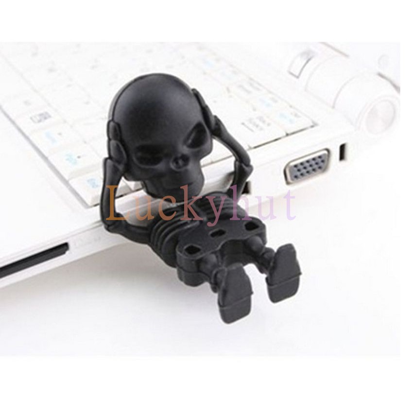 Pendrive Horror De Caveira Preto Esqueleto USB-8GB 16GB 32GB 64GB 128GB