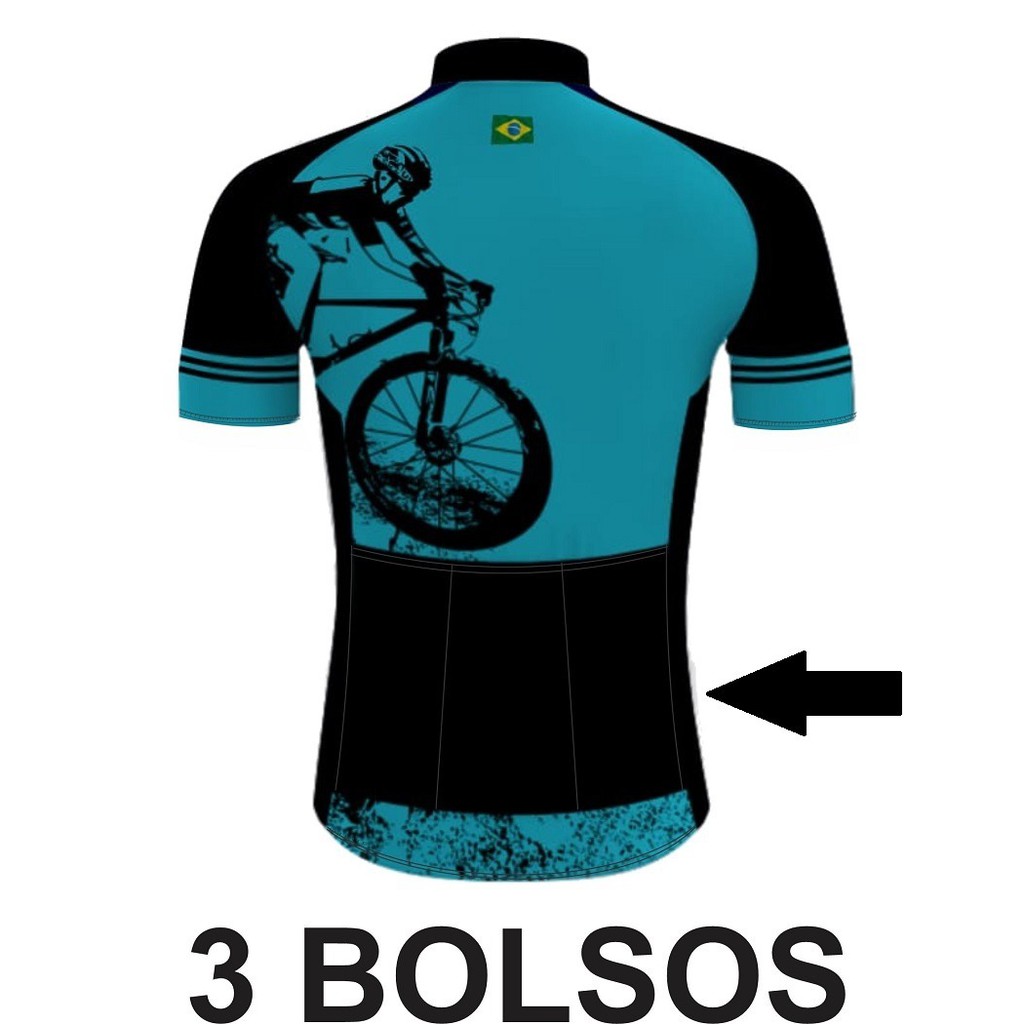 Camisa de ciclismo roupa para blusa camiseta ciclista com bolso