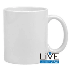 Caneca Branca para Sublimação 325ml LIVESUB caixa com 12 uni.
