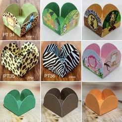 100 forminhas para doces festa safari a escolha (CHOCO)