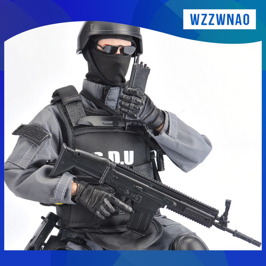 Wzzwnao 1: 6 Scale Militar Soldado 12 Polegadas Swat Armas Especiais E Táticas Homem Exército