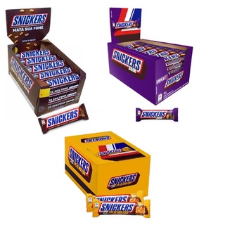 Caixa De Chocolate Caramelo SNICKERS Sabores Original Dark E Pé De ...