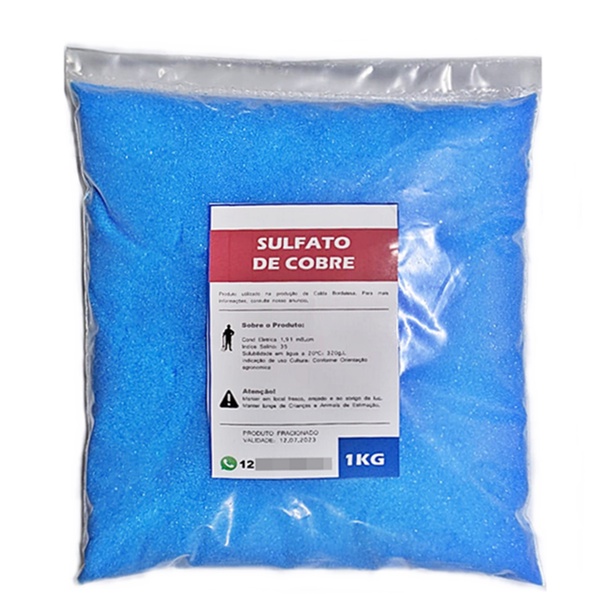 Sulfato De Cobre Penta-hidratado - 1kg - Escorrega O Preço