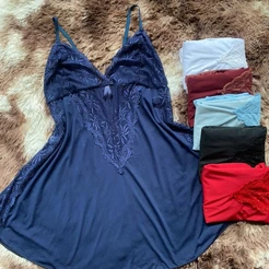 Camisola Sara Plus Size Feminina Sexy Linha Noite