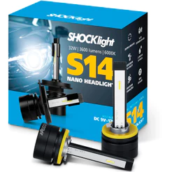 Lâmpada Shocklight Headlight S14 Nano H27 3600 Lm 6000k 32w