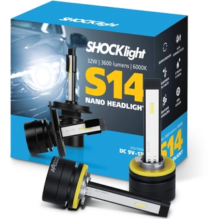 Lâmpada Shocklight Headlight S14 Nano H27 3600 Lm 6000k 32w