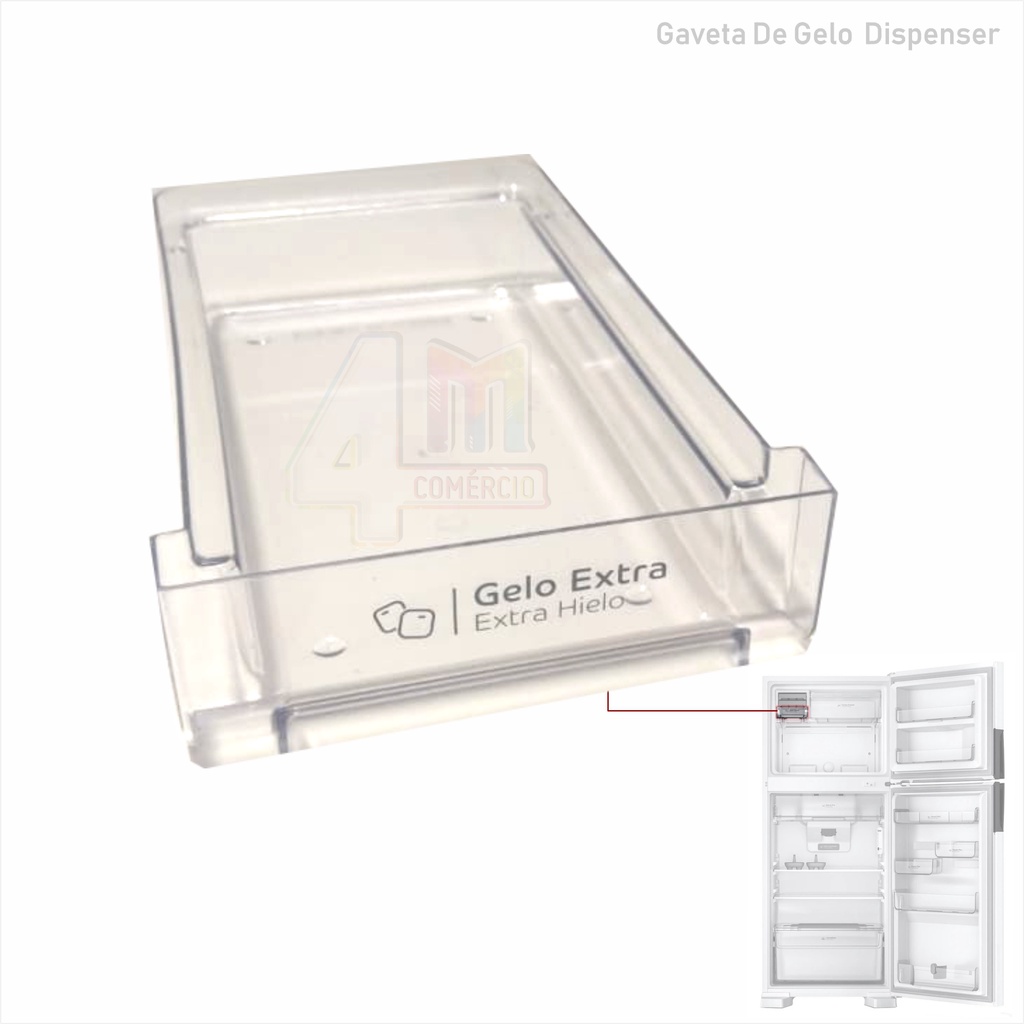 Gaveta De Gelo Dispenser Freezer Brastemp Consul Original em Oferta na Shopee