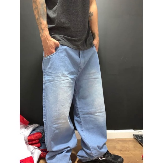 Calça jeans 2024 masculina larga