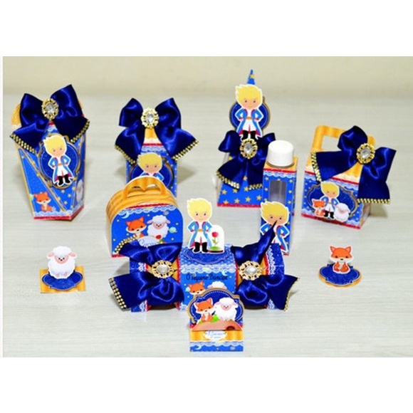 Kit Caixinhas Lembrancinha 3D Personalizada O Pequeno Príncipe Festa Infantil
