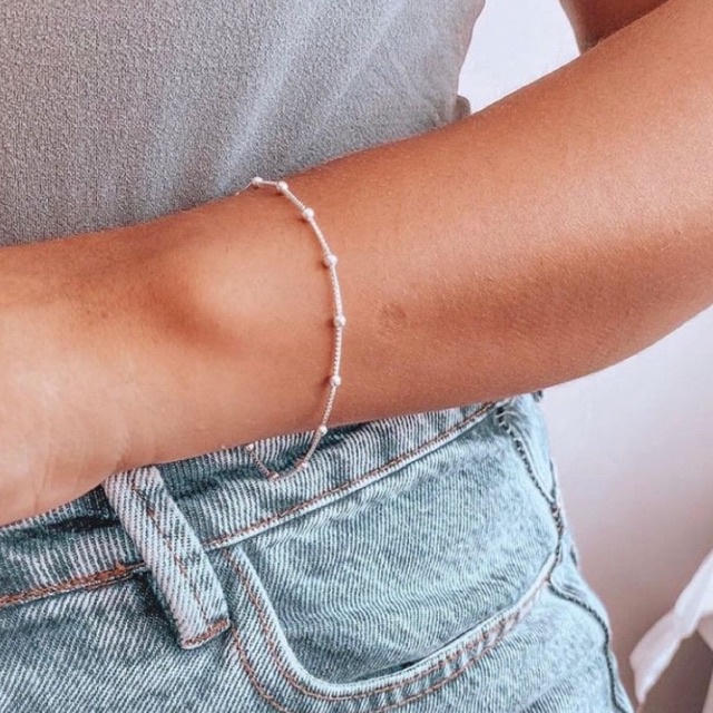 Pulseira Bolinha Veneziana A Prata 925 Antialérgico em Oferta na Shopee